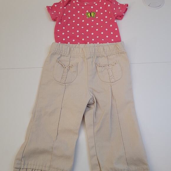 Lot of 14 Baby Girl Clothes Newborn–9M Mixed Brands Bodysuits Pants Pajamas - Picture 10 of 16